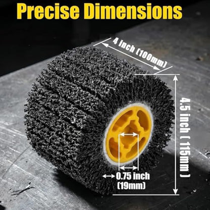 4.5" x 4" Abrasive Sanding Drum, 40 Grit, 3/4" Quad Keyway