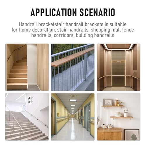 HOME MASTER HARDWARE Handrail Bracket for Stairs, Satin Nickel, 6 Pack - color: Satin Nickel, size: 6 Pack