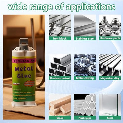 Metal Repair Glue,Heavy Duty Repair for Metal, Plastic, Wood, Steel. 3 pcs