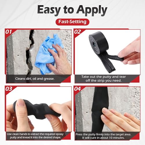 1 Pack Moldable Silicone Putty Black Pre-Cut Strips - color: Black, size: Pre-Cut Strips