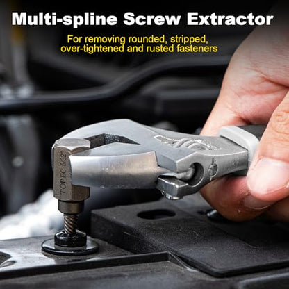 Topec 55-Piece Easy Out Screw Extractor Set & Broken Bolt Extractors - size: 55-Piece