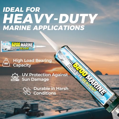 5200 Marine Sealant Adhesive Fast Cure - Permanent, Watertight Bonding and Sealing - UV Resistant, Above & Below Waterline- for Boats, Hulls, Decks & RVs,Pond Sealant 3oz (Clear 2Pcs) - color: Clear 2Pcs