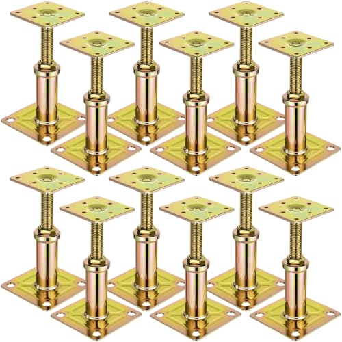 12 Pcs House Jacks Adjustable 4.4"-6.6", 4500lb Steel Floor