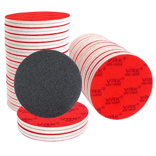 24 PCS 5 Inch Hook and Loop Sanding Sponge Discs Set 180 to 2000 Grit - size: 5 In Mix Grit 24 PCS