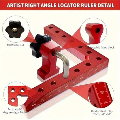 7pcs 90-Degree Precision Right Angle Clamp Set, Suitable for Woodworking, Picture Frames, Boxes, and Drawers