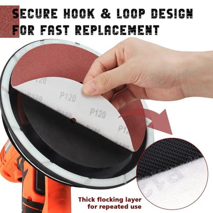 9 Inch 8 Hole Drywall Sanding Disc, 40 Grit 15 PCS Hook and Loop Sandpaper - style: Grit 40