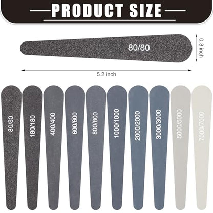 70 Pcs Sanding Sticks for Plastic Model, Teardrop, 80-7000 Grit - style: Teardrop