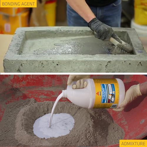 SIKA SikaLatex R Concrete Adhesive, 1-Gallon, 4-Pack – Acrylic Admix for Portland Cement, Strong Bonding, Freeze-Thaw Resistant, Ideal for Mortar, Concrete, and Grout Projects - size: 128 Fl Oz (Pack of 4)