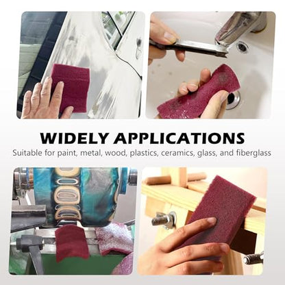 Maroon General Purpose Scuff Pads, Scuffing, Scouring Pad, Sanding, Paint Primer Prep Scratch - Surface Preparation Pad Car Auto Body Woodworking 7447-Premium, 2 Inches * 30 Feet - color: Maroon, style: 2 Inches * 30 Feet
