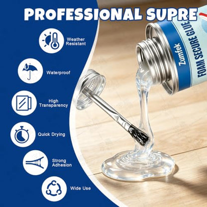 120ml Foam Glue, Craft Adhesive with Extra Applicator Sticks & Tape