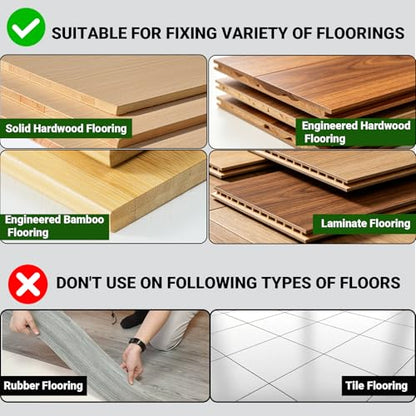 Floor Gap Fixer Tool Kit with Rubber Mallet, for Laminate Vinyl Hardwood