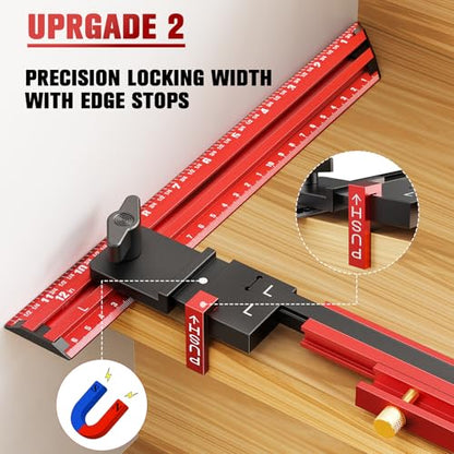 Stair Tread Template Tool - No Assembly Required Stair Tread Jig - color: Ltc-a Red