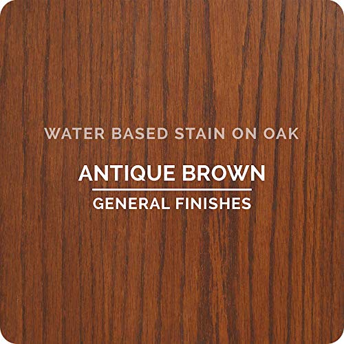 General Finishes Water Based Wood Stain, 1 Quart, Antique Brown - color: Antique Brown, size: 1 Quart