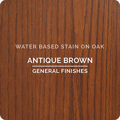 General Finishes Water Based Wood Stain, 1 Quart, Antique Brown - color: Antique Brown, size: 1 Quart