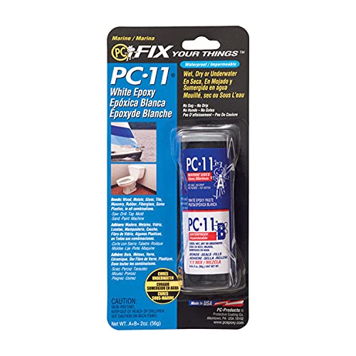 PC-Products PC-11 Epoxy Adhesive Paste, Two-Part Marine Grade, 2oz in Two Jars, Off White 20111 - size: 2 oz