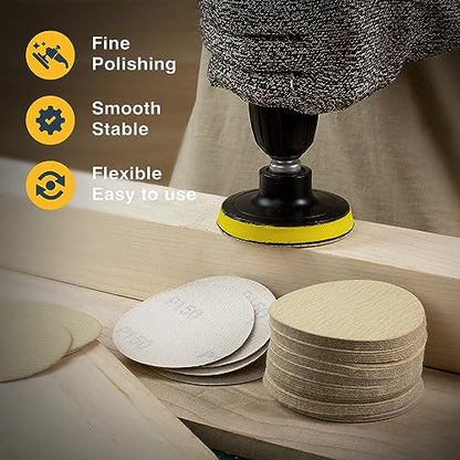 S SATC 50PCS 3 Inch Hook and Loop Sanding Disc 150 Grit Sanding Discs for Random Orbital Sander Aluminum Oxide Sandpaper Discs for Woodworking Automotive Metal - style: 150Grit 50 pack