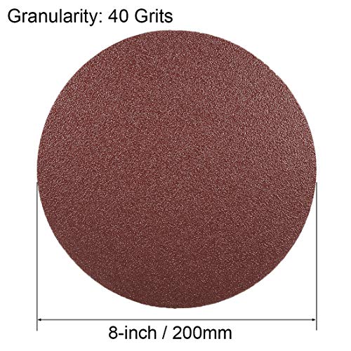 uxcell 15pcs 8" Hook and Loop Sanding Discs 40 Grit Aluminum Oxide - size: 40 Grit