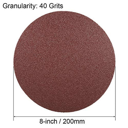 uxcell 15pcs 8" Hook and Loop Sanding Discs 40 Grit Aluminum Oxide - size: 40 Grit