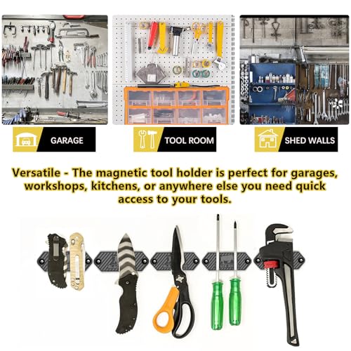 Magnetic Tool Holder, Strong Magnetic Tool Belt Clip, Magnetic Tool Holder Storage Organizer for Screws, Nails, Hammer, Sockets, Pliers, Screw Driver, Trowel, Drill Bit, Wrench,...