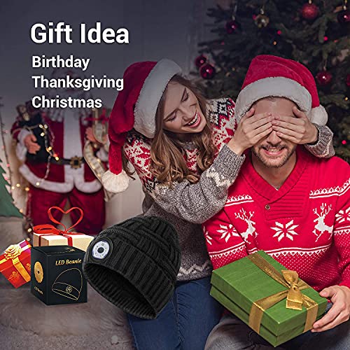 Multifunctional LED Beanie and Magnetic Wristband Tool Set - Unisex, Ideal for Outdoor Sports & DIY Projects, Perfect Holiday Gift