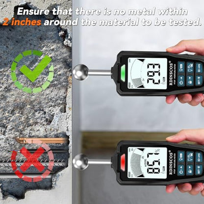 RDINSCOS 2-in-1 Pin & Pinless Moisture Meter - color: Black_base