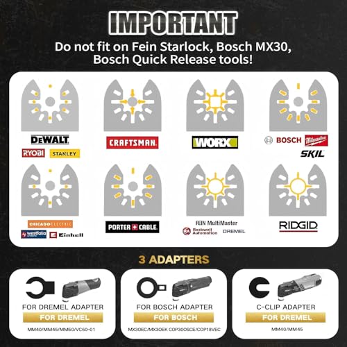 16PCS Titanium and Carbide Oscillating Tool Blades, Heary Duty for Hard Material,Professional Universal Oscillating Saw Blades Multitool Blades Kits for Metal Wood Dewalt Milwaukee Ryobi Fein - size: 16PCS(1Carbide Included)