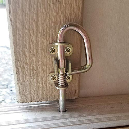 Spring Barrel Bolts - Loop Style Door Latch Hardware Lock Barrel Bolt Gate Latches for Shed,Gates,Doors,Garden,Wooden Window,Fence,Playhouse,Chicken coop,include Screws|1 Pair
