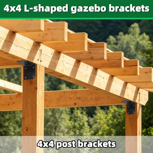 4 PCS 4x4x3.5 L Right Angle Bracket, Heavy Duty Corner Brace - size: 4x3.5 inch ( 4 Pack )