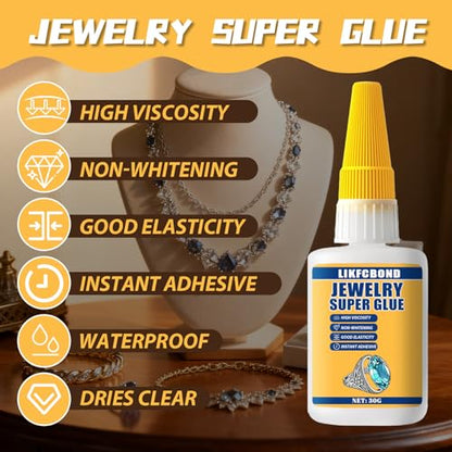 Jewelry Glue 30g Clear, Elastic String Adhesive Kit, Super Glue - style: Jewelry