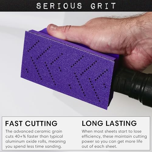 Serious Grit - P150 Grit Ceramic Hook & Loop Sandpaper Roll - 70mm x 12m - size: 150 Grit