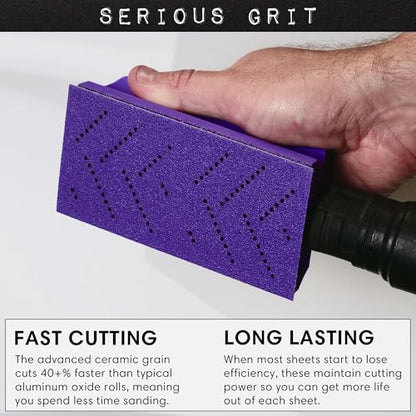 Serious Grit - P150 Grit Ceramic Hook & Loop Sandpaper Roll - 70mm x 12m - size: 150 Grit