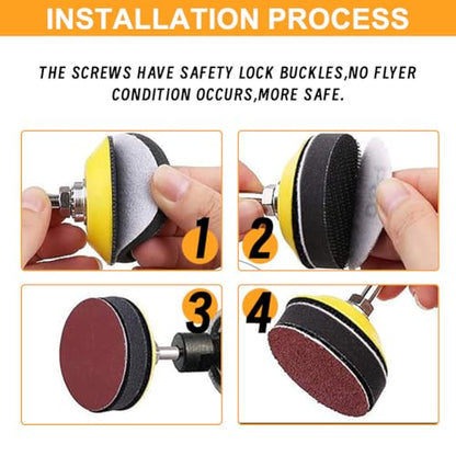 100-Pack 3-Inch Heavy-Duty Coarse Sanding Discs - style: Heavy-Duty Coarse Kit