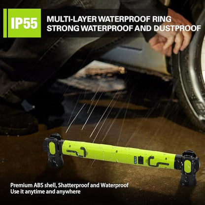 ERAY Magnetic Work Light Bar with Hooks 6000mAh /3000LM for Mechanics - color: Green