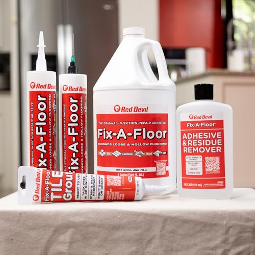 The Original Fix-A-Floor Loose Tile Repair Adhesive - Tile, Porcelain, Ceramic, Marble, Stone & Wood Floor Repair Adhesive - 1 Gallon Jug