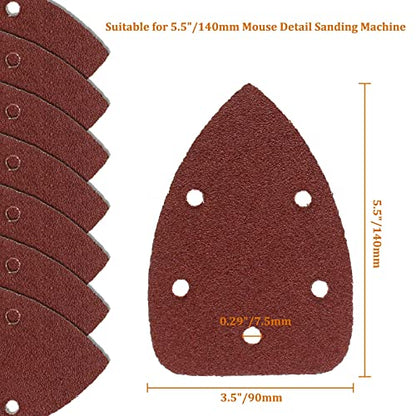Mouse Detail Sander Sandpaper, 180 Grit, 50 Pcs - size: 180 Grit - 50 Pcs