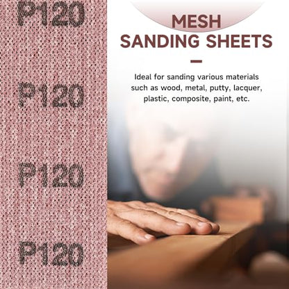 25Pcs 2-3/4" x 16" Hook and Loop Mesh Sandpaper for Orbital Sander - style: 70*400mm