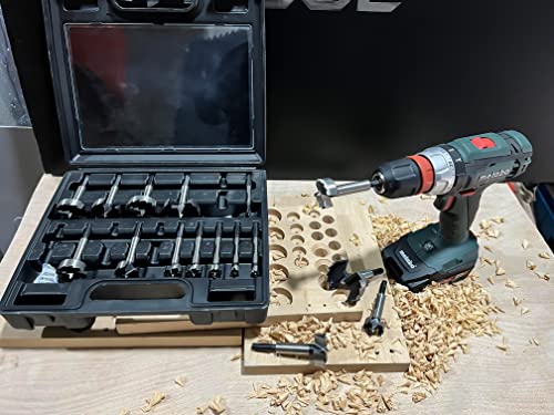 Forstner Bit Set 16Pcs Hex Shank, Wood Drill Bits Set with Multi Sided Shank - style: 16PCS