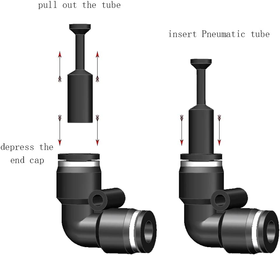 60 Pcs Push to Connect Fittings, Cap Style Pneumatic Blanking Plugs, Push-to-Connect Fitting Plug, Fittings for 1/8 5/32 1/4 5/16 3/8 1/2 Inner Dia Tube Connect - style: Air Plug Fittings(60pcs)
