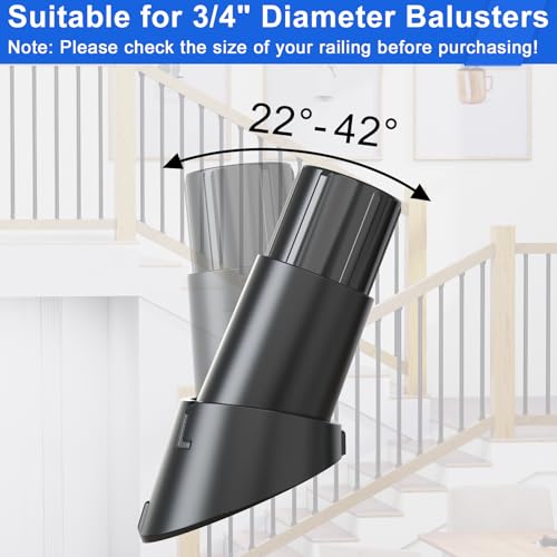 100Pcs Baluster Connectors for 3/4" OD Hollow Round Deck Balusters - size: Angled Rail