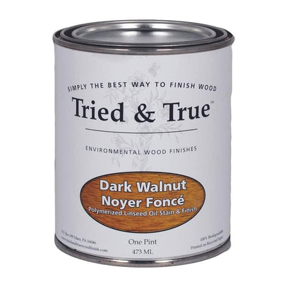 Tried & True Dark Walnut Stain & Finish, Pint - color: Dark Walnut, size: Pint