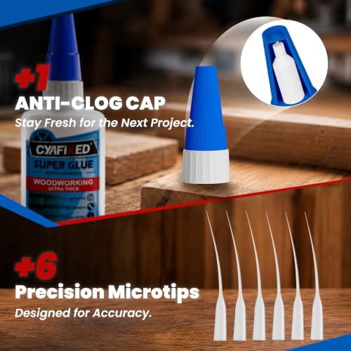 Gap Fill Wood Super Glue 2 oz, Heavy Duty Thick CA Glue for Woodworking - size: 2 oz