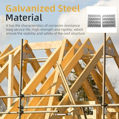 20 Pack 4x4 inch Truss Plate, Truss Mending Plate with 8mm Nail Teeth - size: 4x4 inch