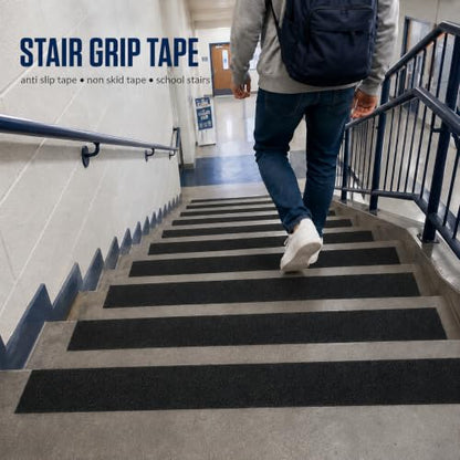 2" x 35' Heavy Duty Anti Slip Traction Tape, Waterproof High Grip Non Skid Strips for Indoor Outdoor Steps, Stairs, Ramps, Pool Decks and Garage - size: 2"×35FT
