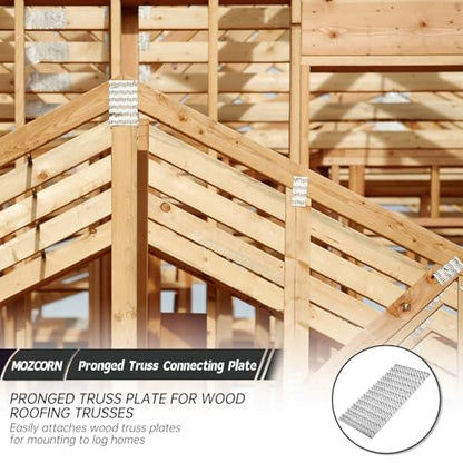 10 Pcs Truss Mending Plate 6x12, Pronged Truss Plates with Nail Teeth, Truss Brackets for Roofing Wood Connector - size: 6"x12"