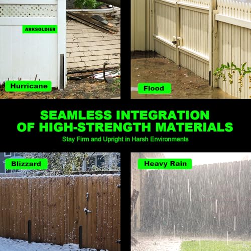33.62" Fence Post Repair Kit, Fix Broken 4x4/6x6 Wood Post 6Pack - size: AS1-U 6Pack 33.62x4.7x2"
