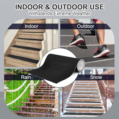 Watersay 8in x 20ft Black Anti Slip Tape Widen, Waterproof Non Skid - color: Black, size: 8 Inch X 20 ft