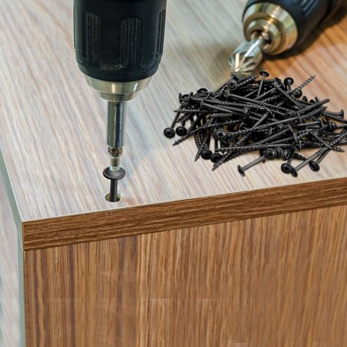 Threlaco 200 Pcs #14 x 4 Inch Wood Screws Structural Lag Screws, Black - color: Black, size: #14 x 4 inch