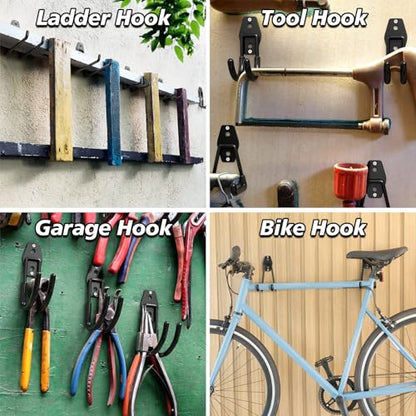 40-Pack Garage Hooks for Storage & Hanging Items, Save Space - color: 40 Pack Black