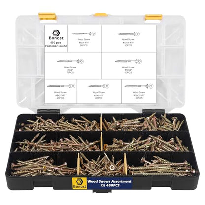 1625pcs Concrete Assortment Kit with Assorted Nuts Bolts and Wood Screws - size: 1625pcs