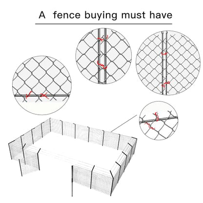 Chain Link Fence Ties 50 Packs, 8 inch Aluminum Wire Hook Ties